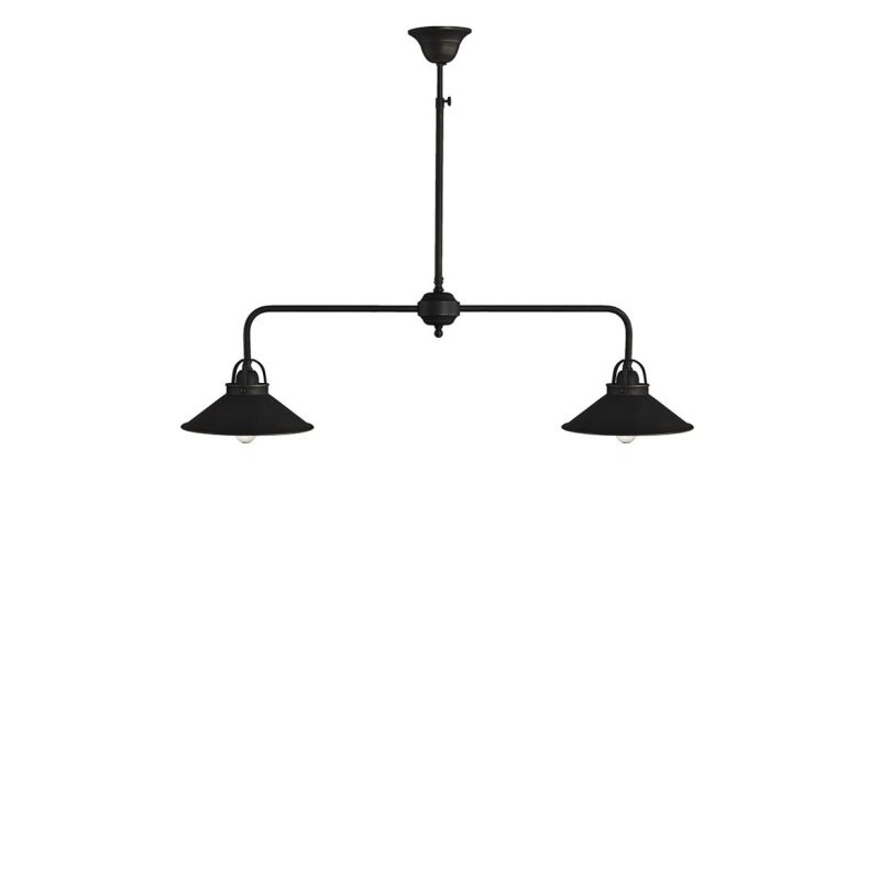 Lampe pendante rustique à deux lumières