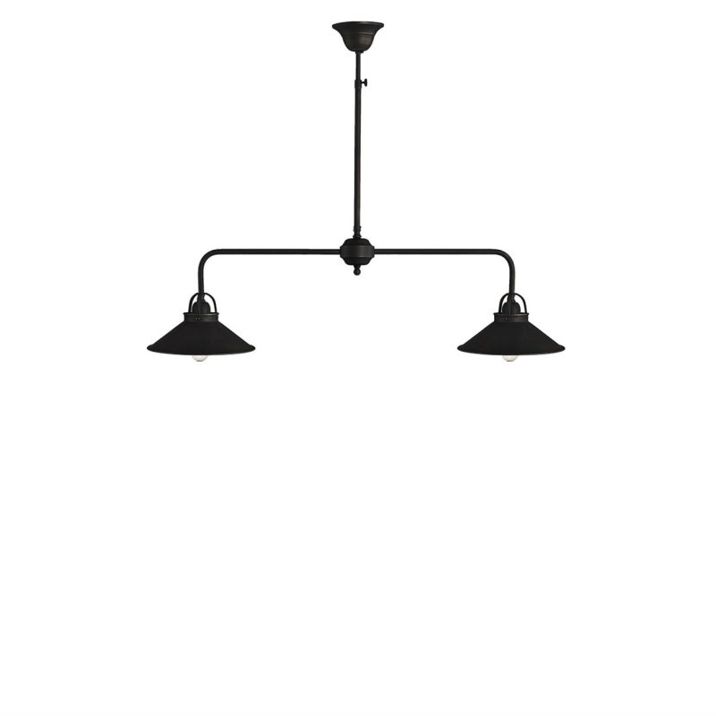 Lampe pendante rustique à deux lumières