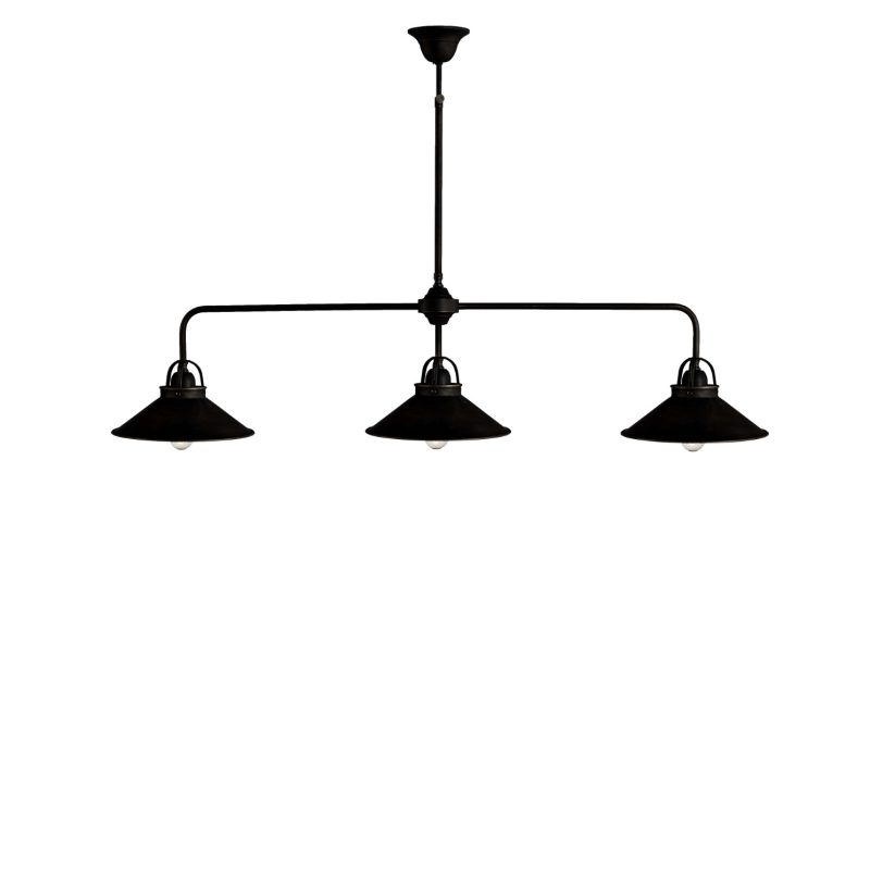Suspension de style rustique à trois lumières