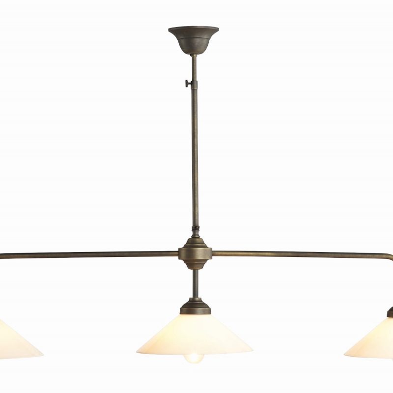 Lampe pendante rustique bronze foncé 3 points lumineux