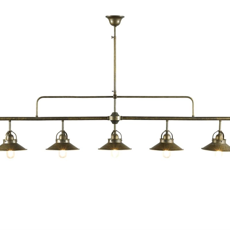 Suspension de style rustique à 5 lampes