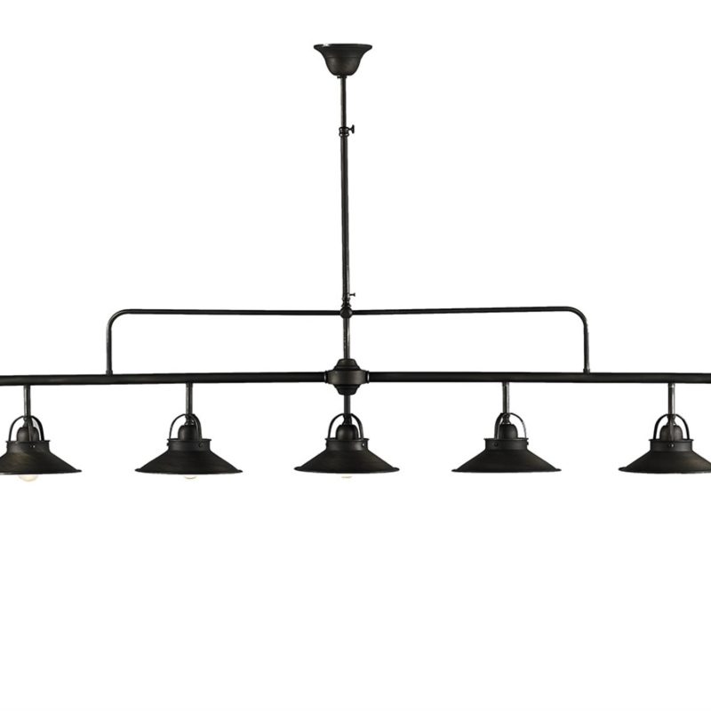 Suspension  de style rustique à 5 lampes