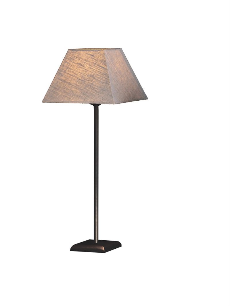 Lampe de table avec abat-jour en lin