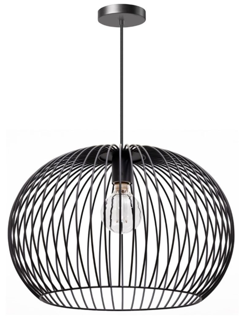 Lampe pendante, fil noir w50cm