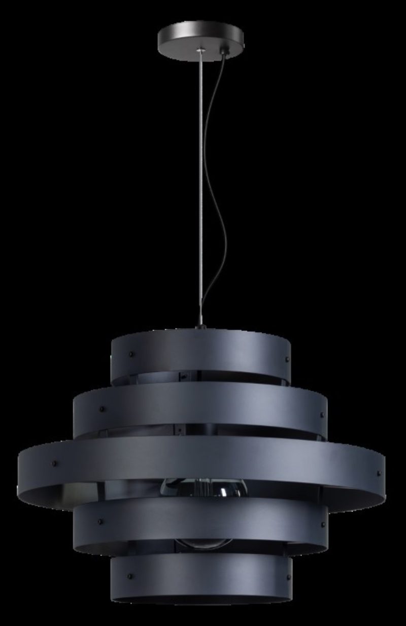 Lampe pendante à 5 anneaux, un accroche-regard