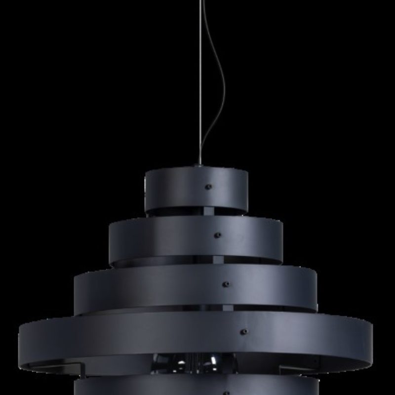Lampe pendante à 7 anneaux, un accroche-regard