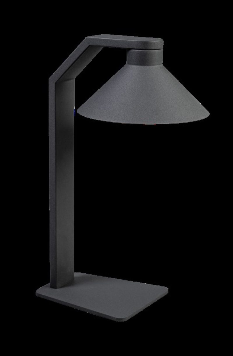 Lampadaire avec 3 points lumineux noir
