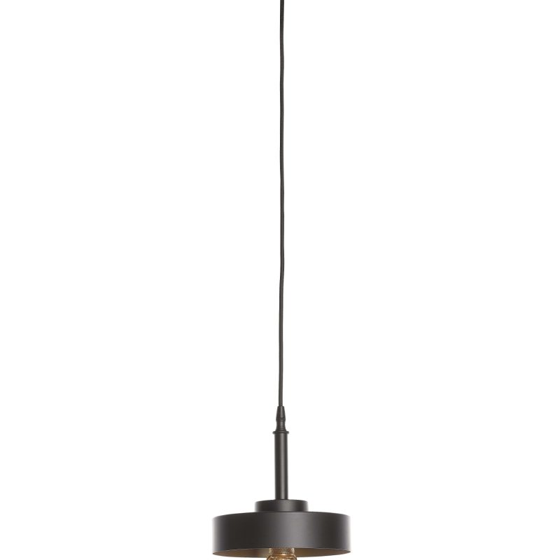 Suspension 1 point lumineux noir doré intérieur