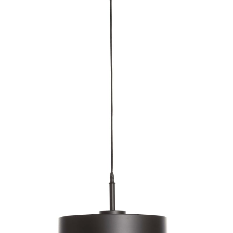 Lampe pendante 1 point lumineux noir or intérieur
