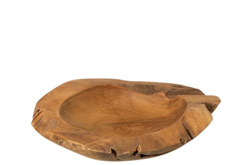 Plat igor irregulier teck naturel large