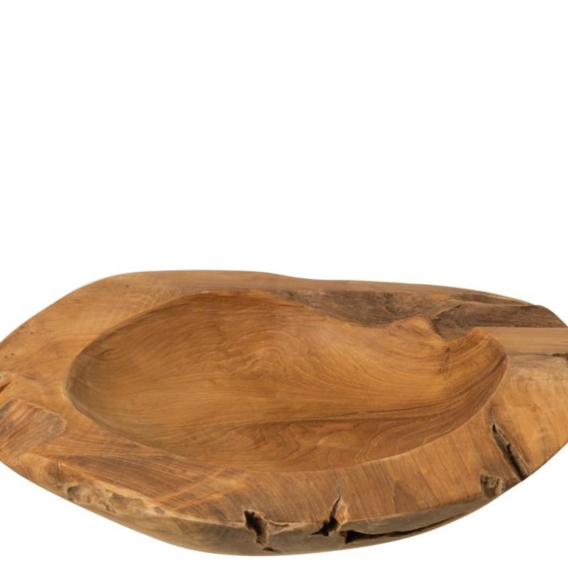 Plat igor irregulier teck naturel large