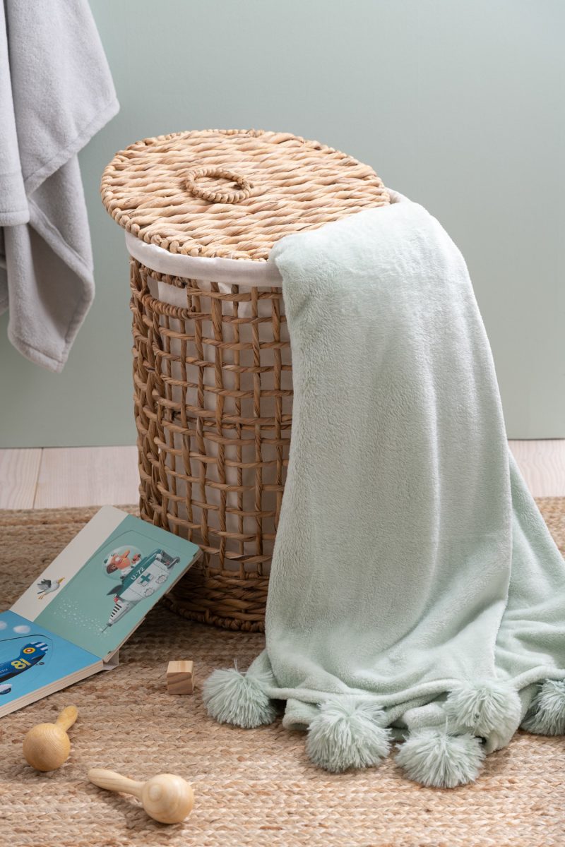Set de 2 panier + couvercle cire jacynthe d'eau naturel - Image 3