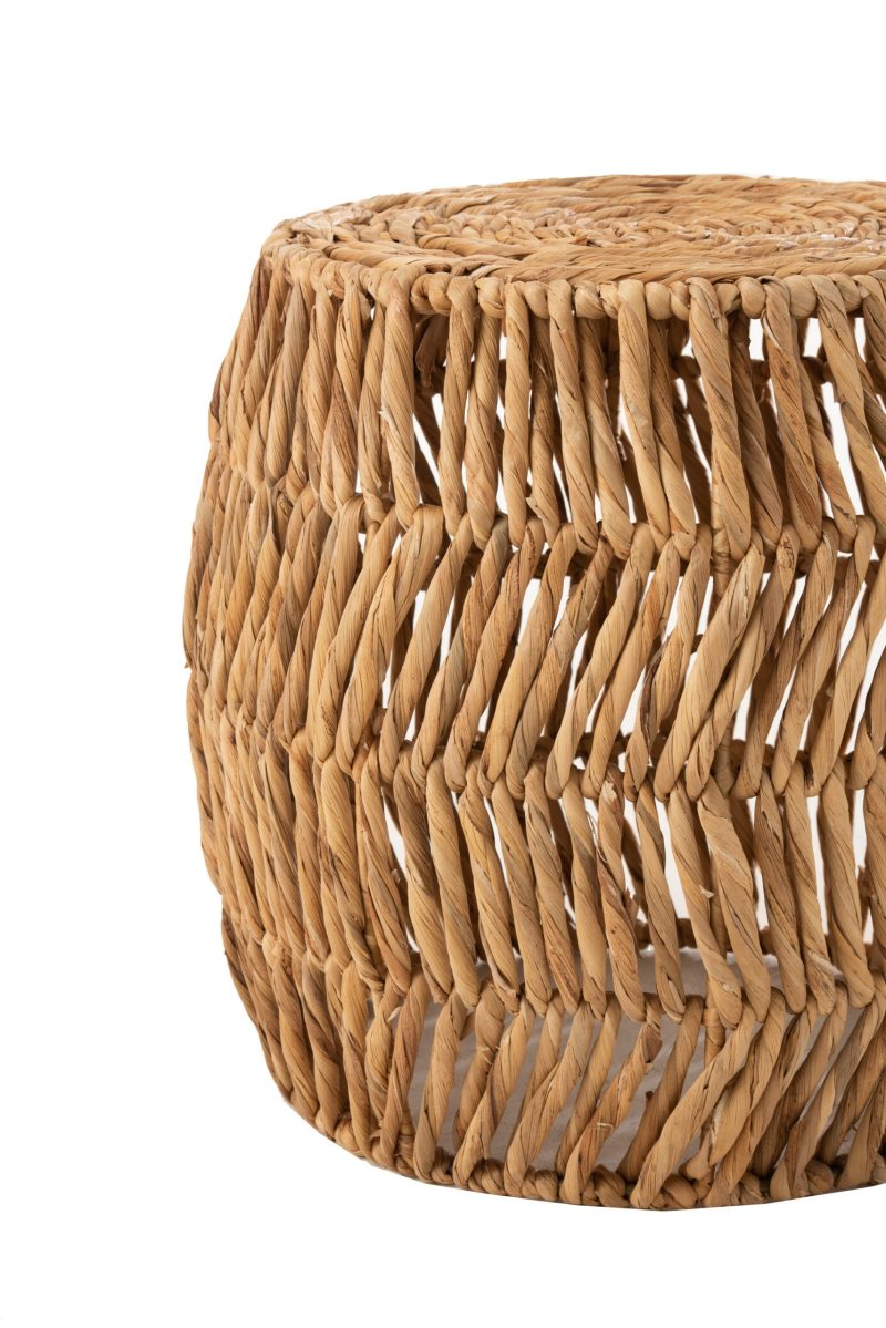 Tabouret maurice rond jacynthe d'eau naturel - Image 2