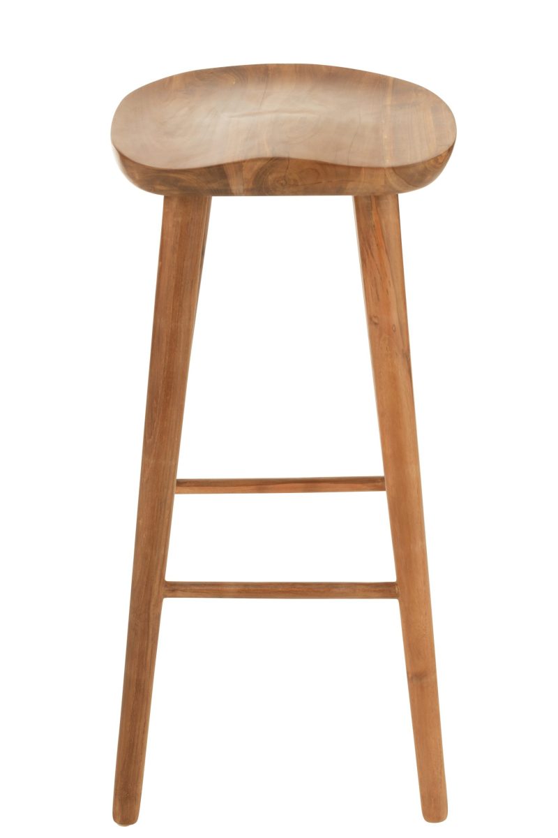 Tabouret bar ana bois teak brun - Image 2