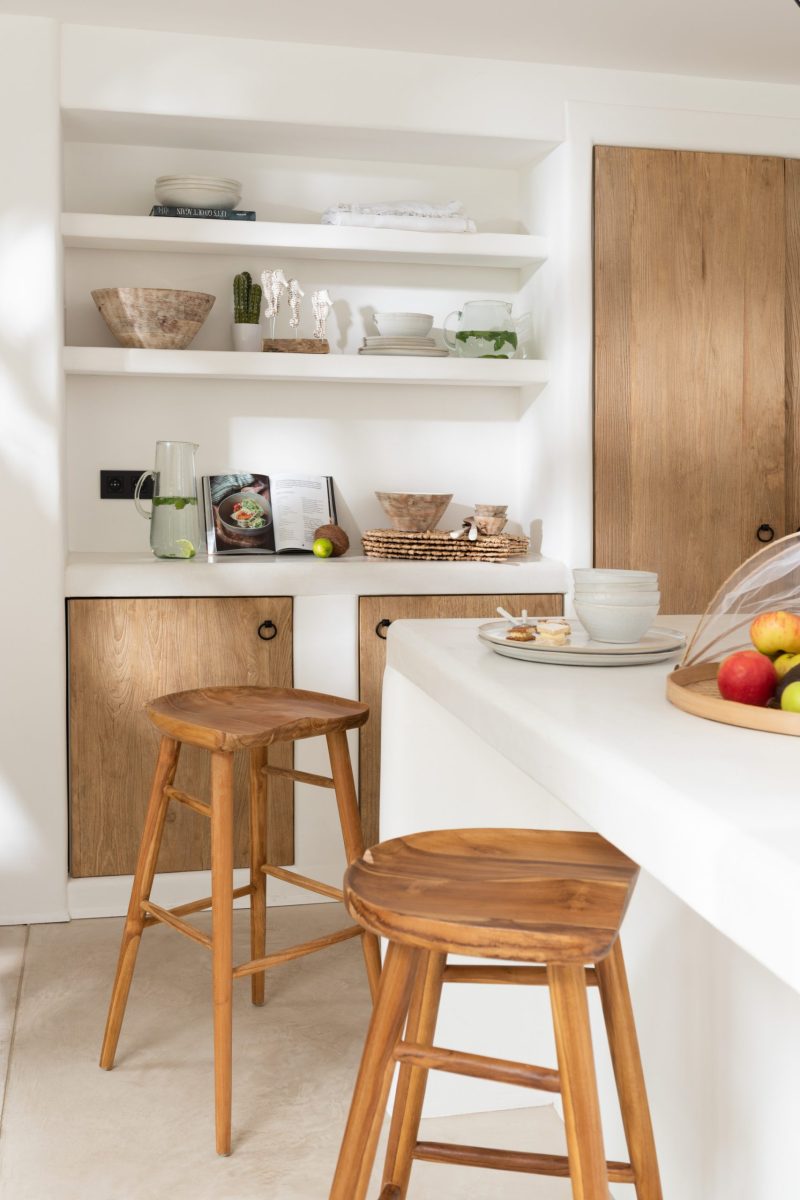 Tabouret bar ana bois teak brun - Image 6