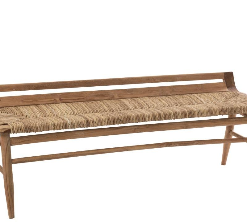 Banc ana bois teak brun