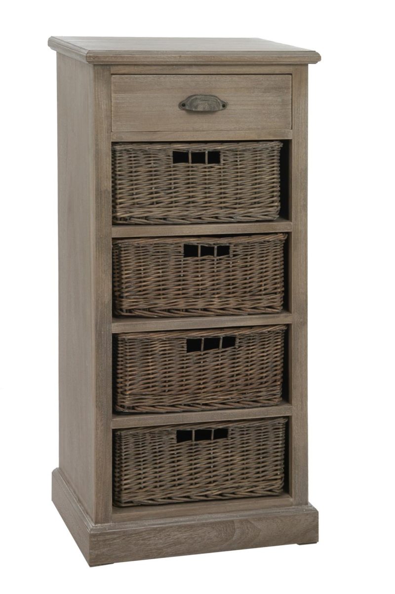 Armoire 4pan+tiroir bs gris w