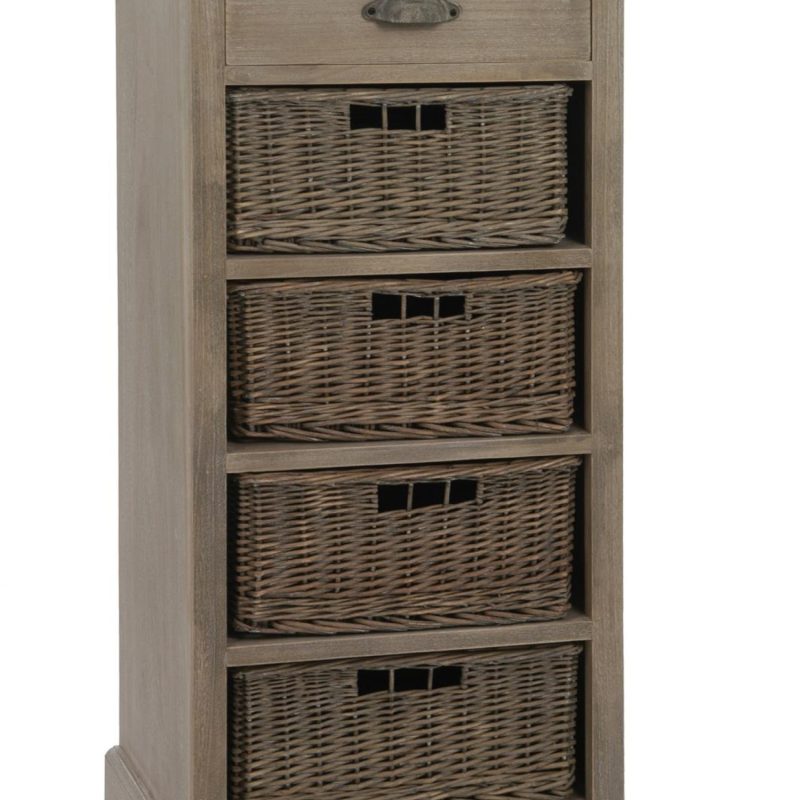 Armoire 4pan+tiroir bs gris w