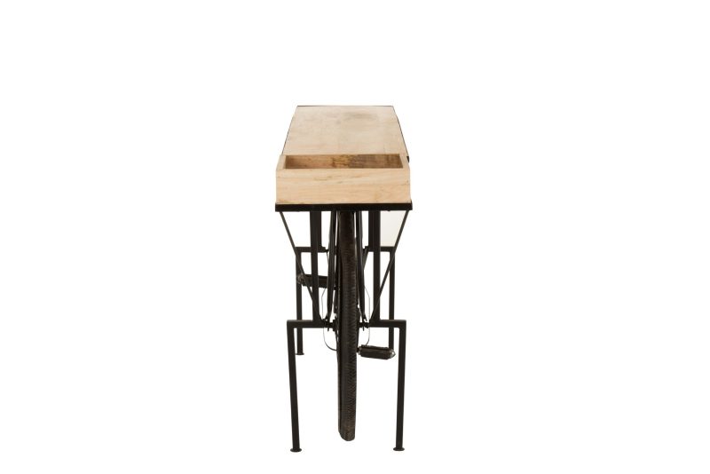 Console velo metal/bois de manguier noir/naturel - Image 3