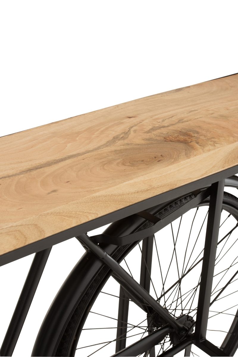 Console velo metal/bois de manguier noir/naturel - Image 4