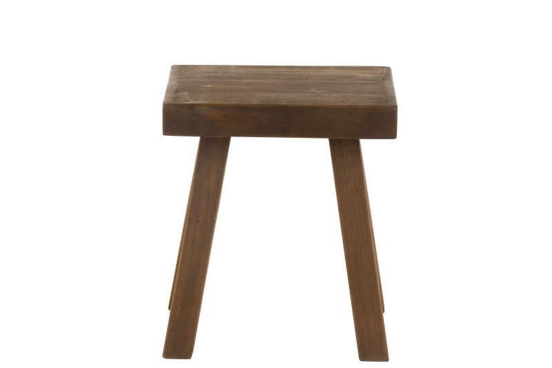 Tabouret basique bois marron