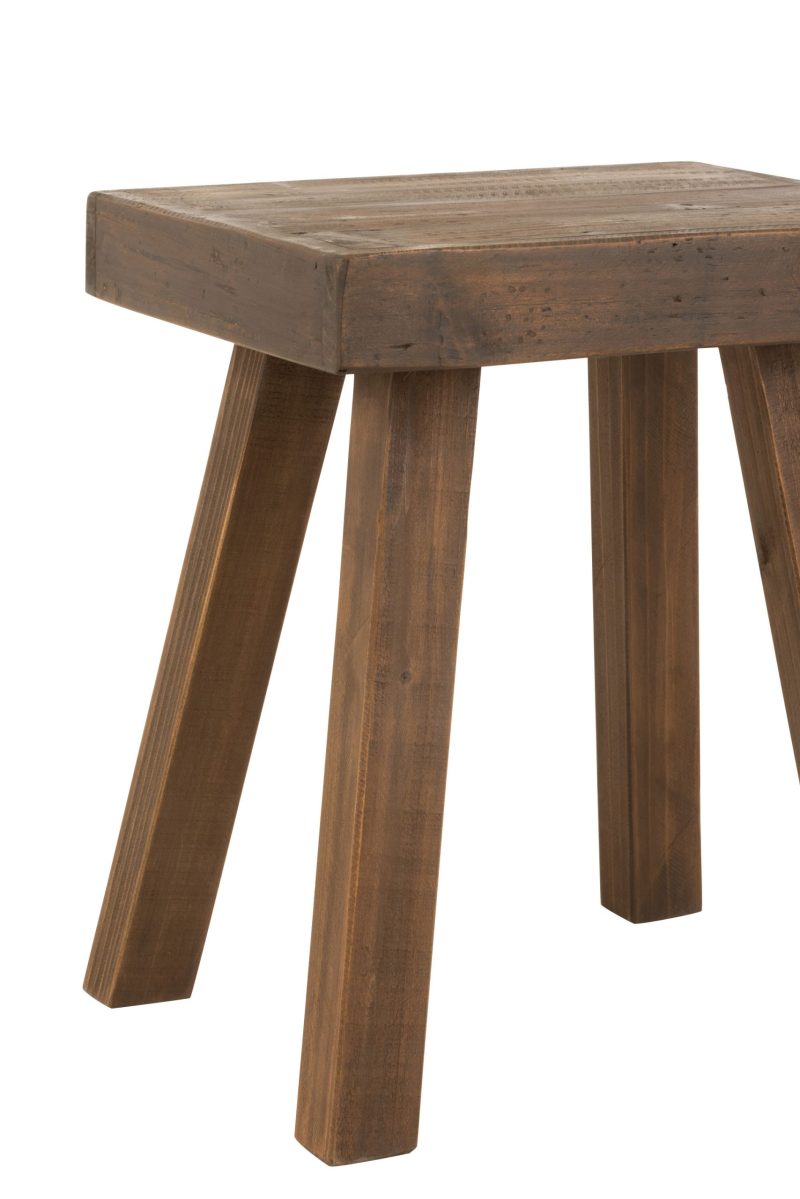 Tabouret basique bois marron - Image 2