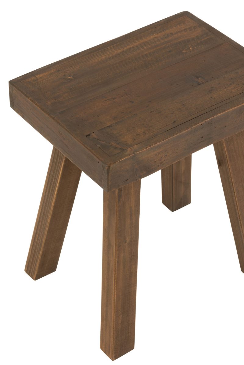 Tabouret basique bois marron - Image 3