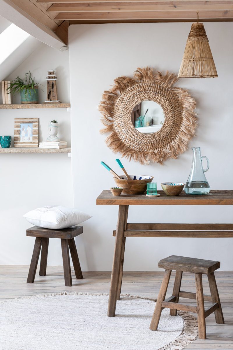Tabouret basique bois marron - Image 4