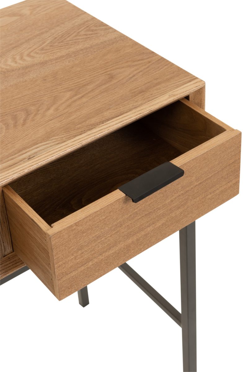 Console 3 tiroirs bois/metal naturel - Image 6