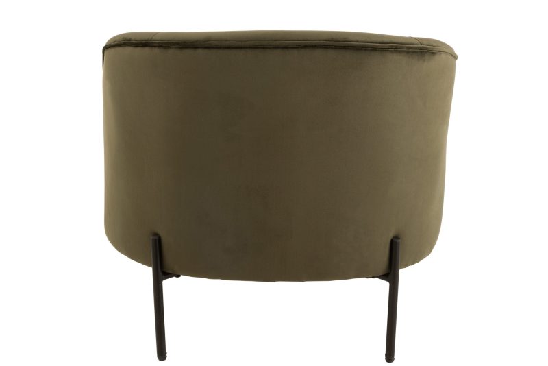 Chaise lounge ronde textile/metal vert - Image 2