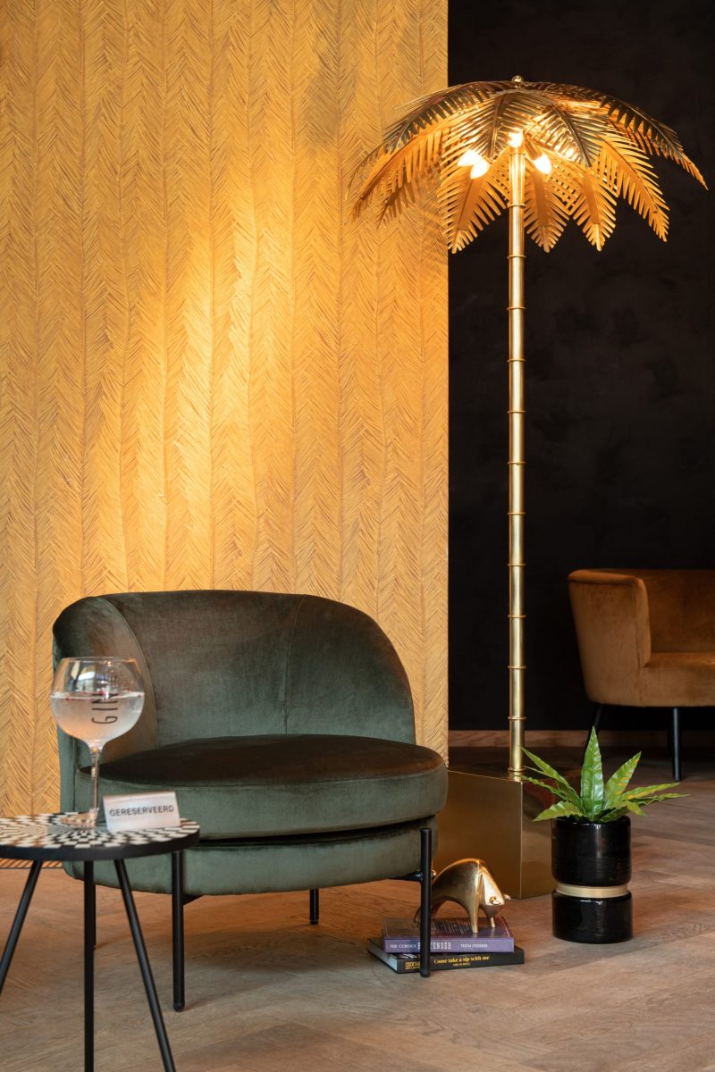 Chaise lounge ronde textile/metal vert - Image 6