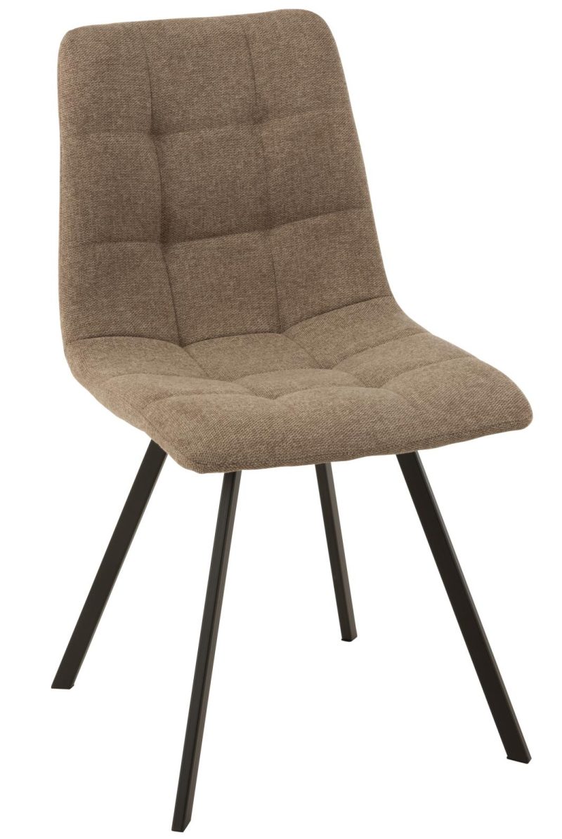 Chaise babette textile/metal beige