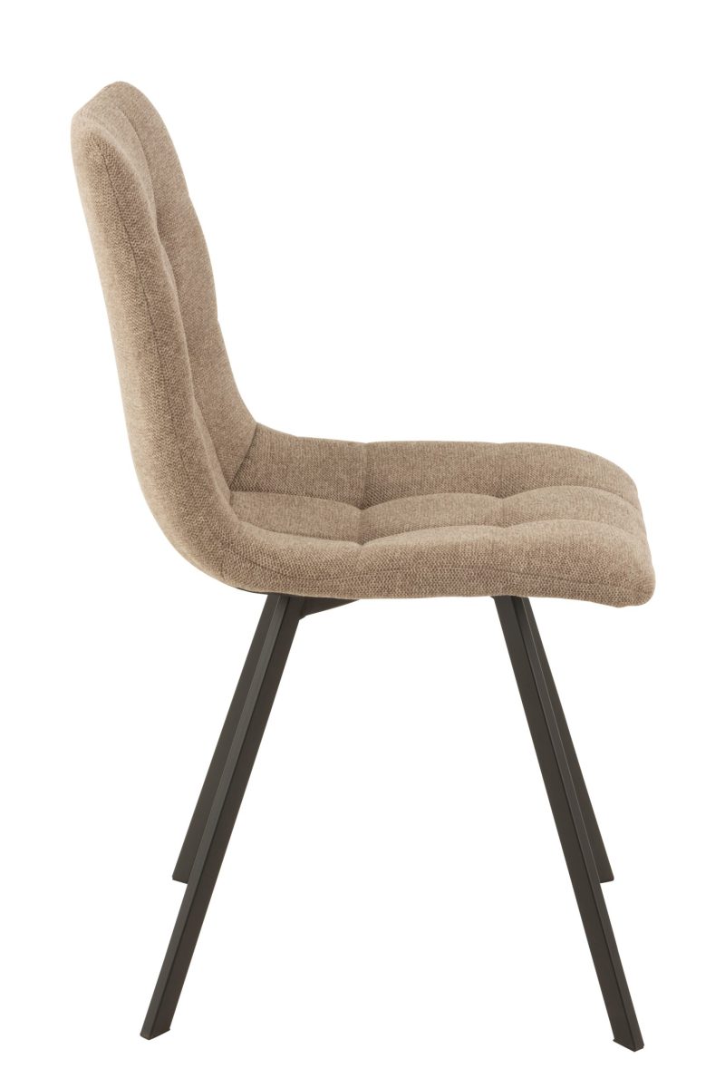 Chaise babette textile/metal beige - Image 4