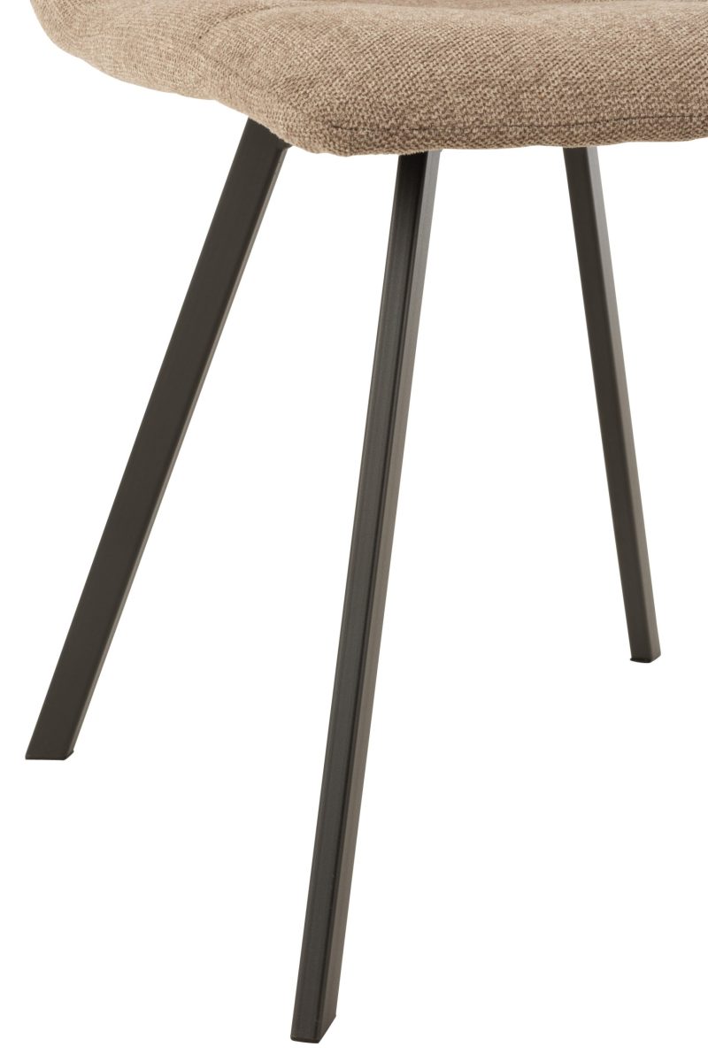 Chaise babette textile/metal beige - Image 6