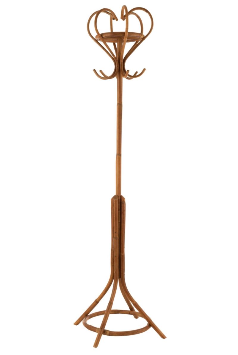 Porte-manteau rotin miel jaune