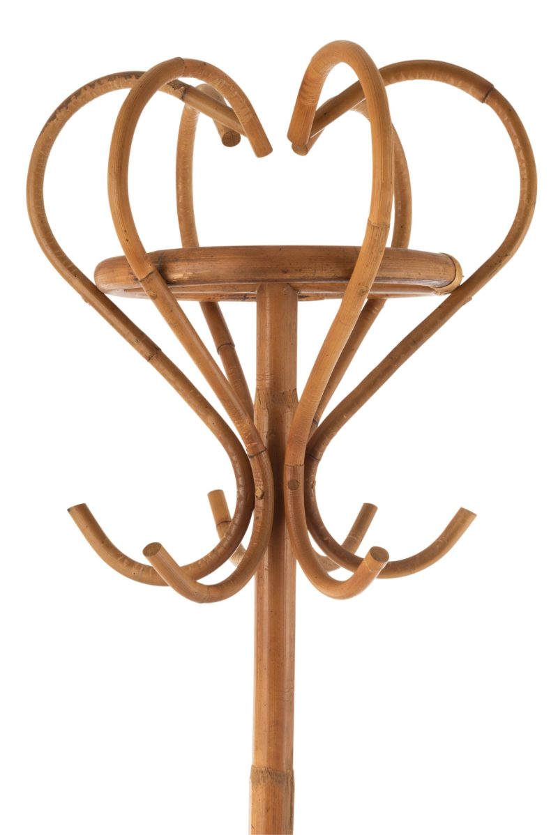 Porte-manteau rotin miel jaune - Image 2