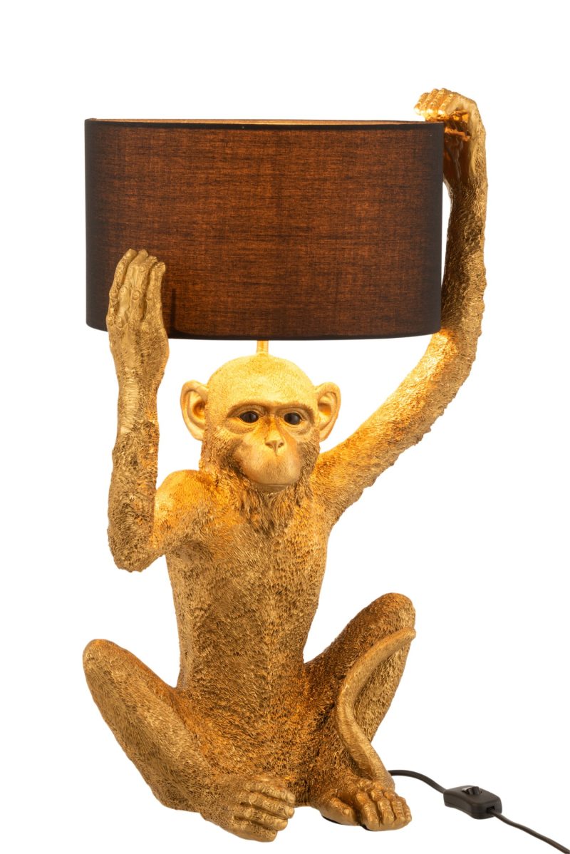 Lampe singe resine or