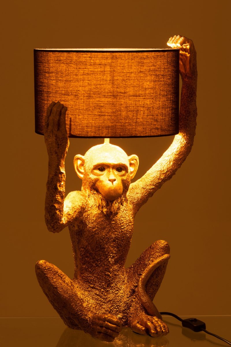 Lampe singe resine or - Image 2
