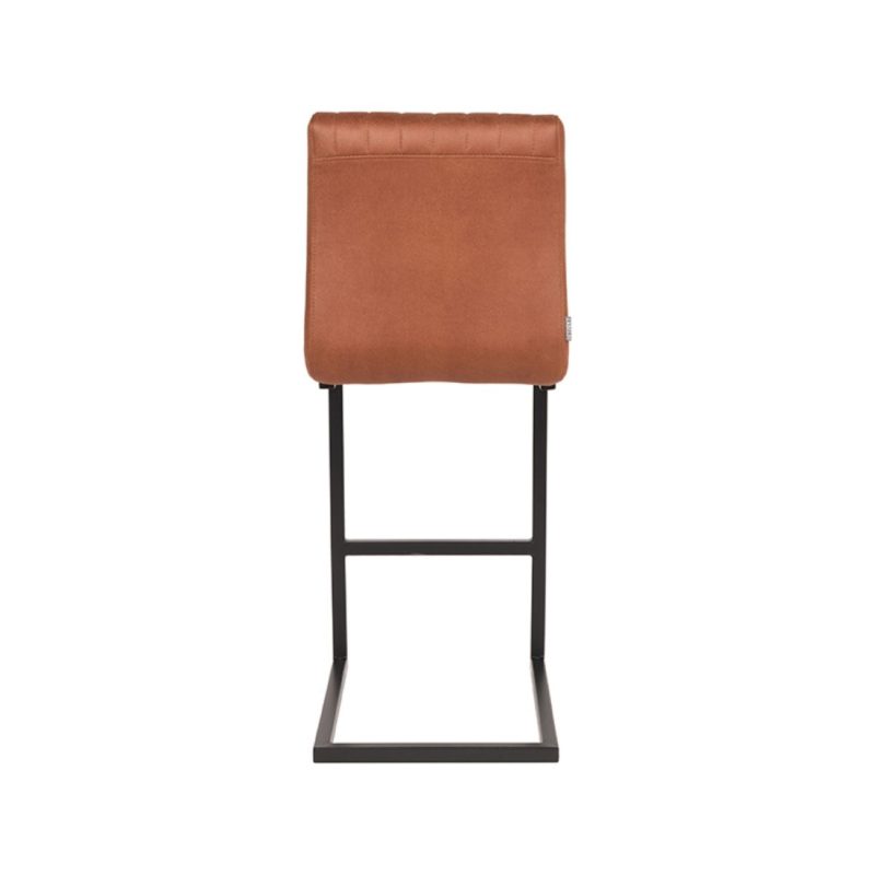 Tabouret de bar en microfibre cognac - Image 4