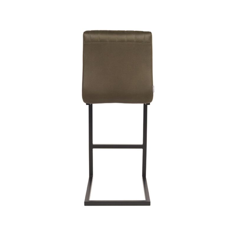 Tabouret de bar en microfibre vert mousse - Image 4