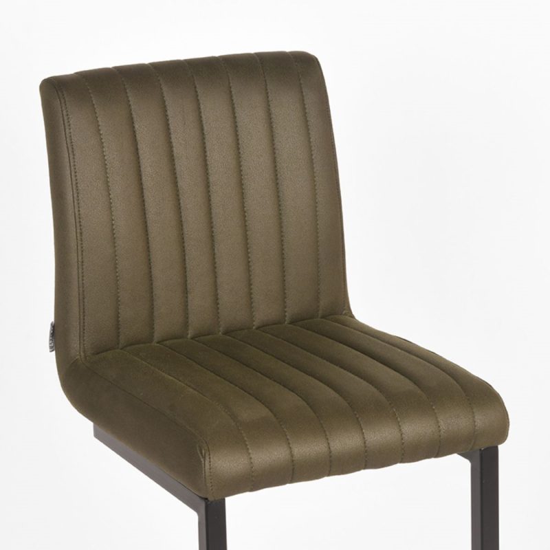 Tabouret de bar en microfibre vert mousse - Image 5