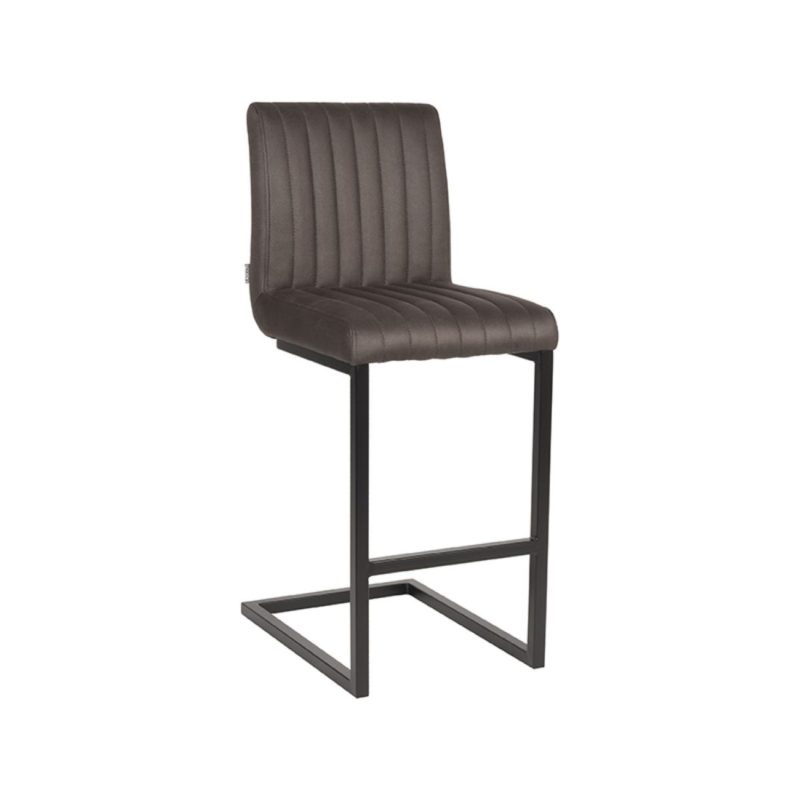 Tabouret de bar en microfibre anthracite