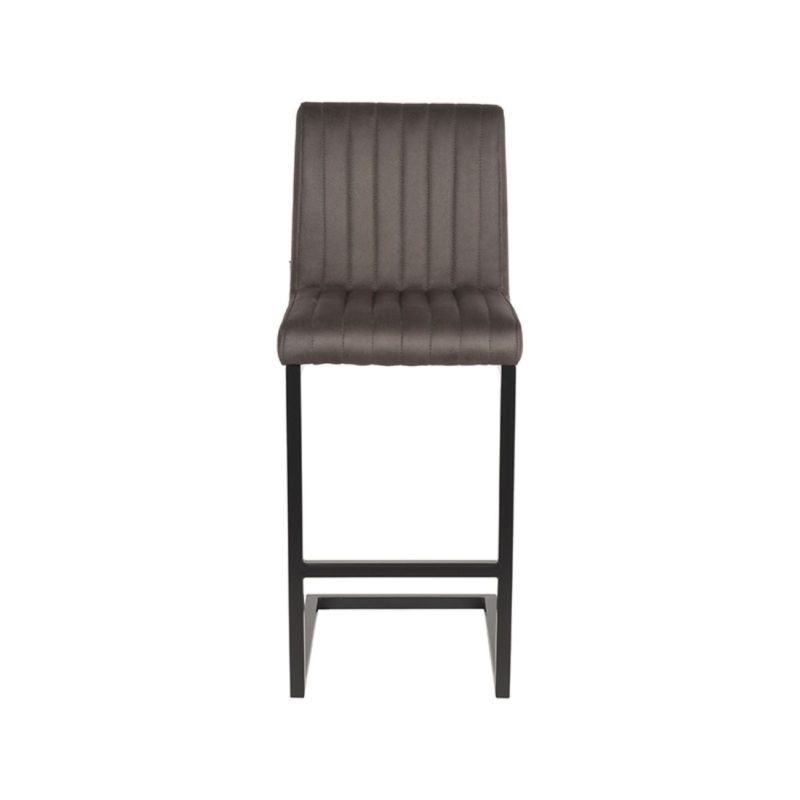 Tabouret de bar en microfibre anthracite - Image 2