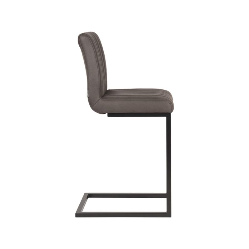 Tabouret de bar en microfibre anthracite - Image 3