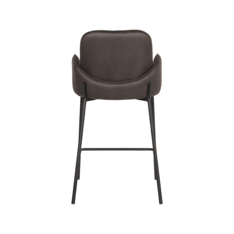 Tabouret de bar en microfibre anthracite - Image 4