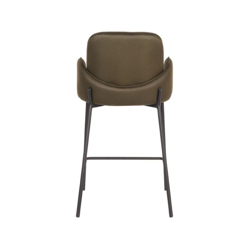 Tabouret de bar en microfibre vert mousse - Image 4