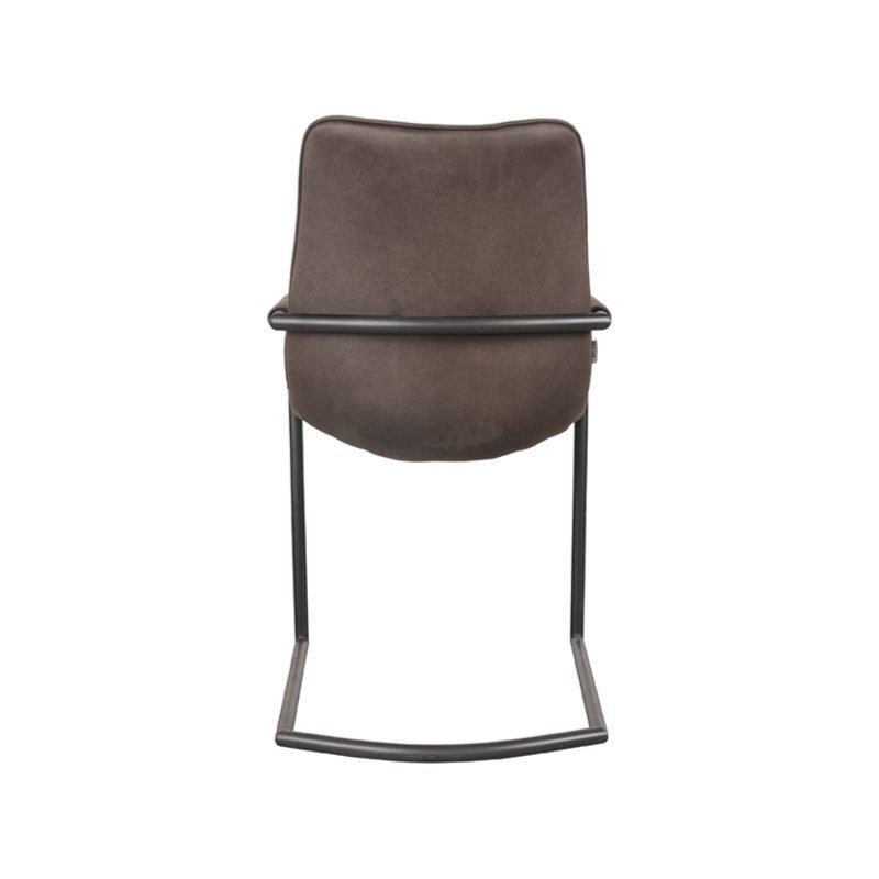 Chaise de salle à manger avec accoudoir, en microfibre anthracite - Image 4