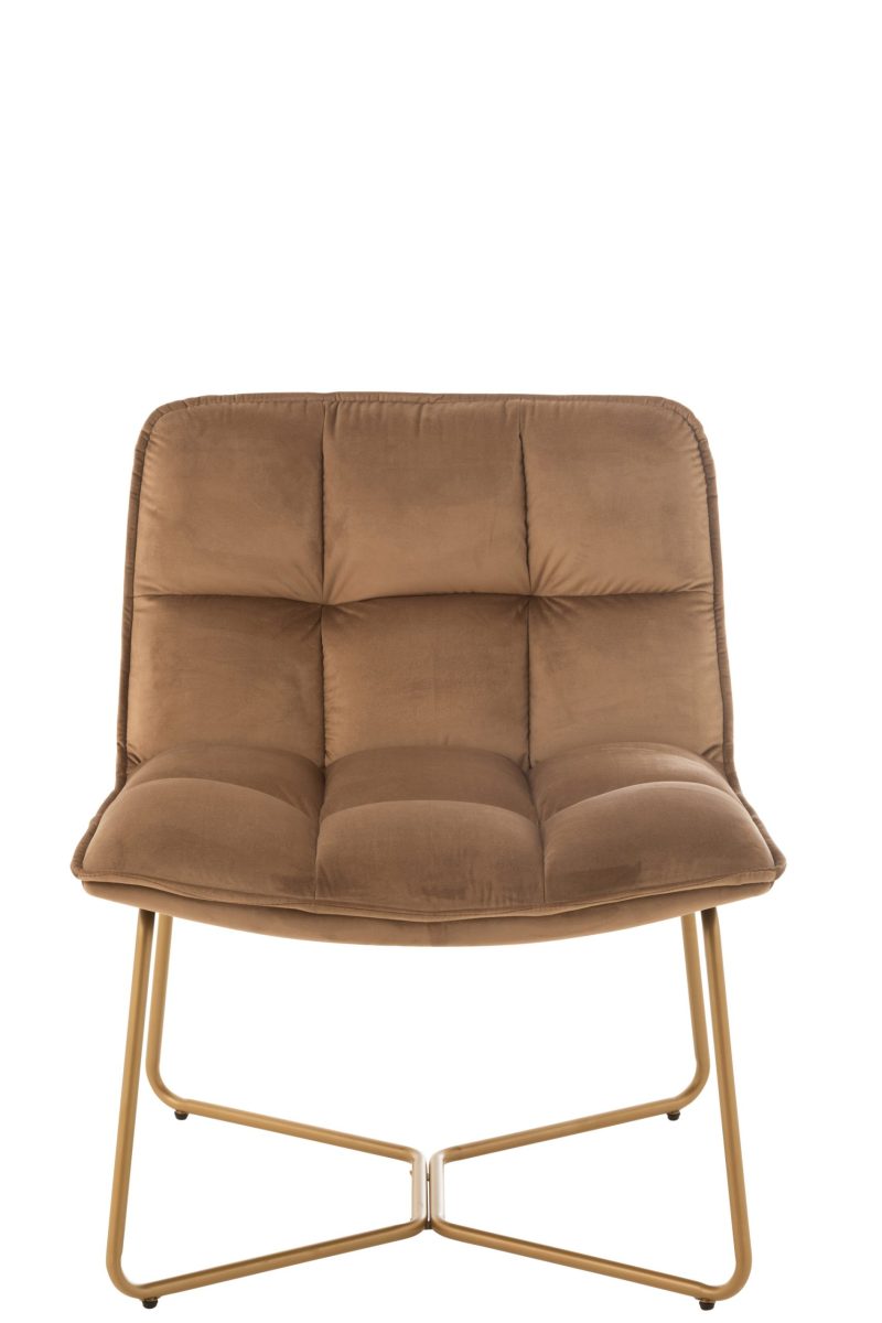 Chaise lounge lisa metal/textile marron - Image 4