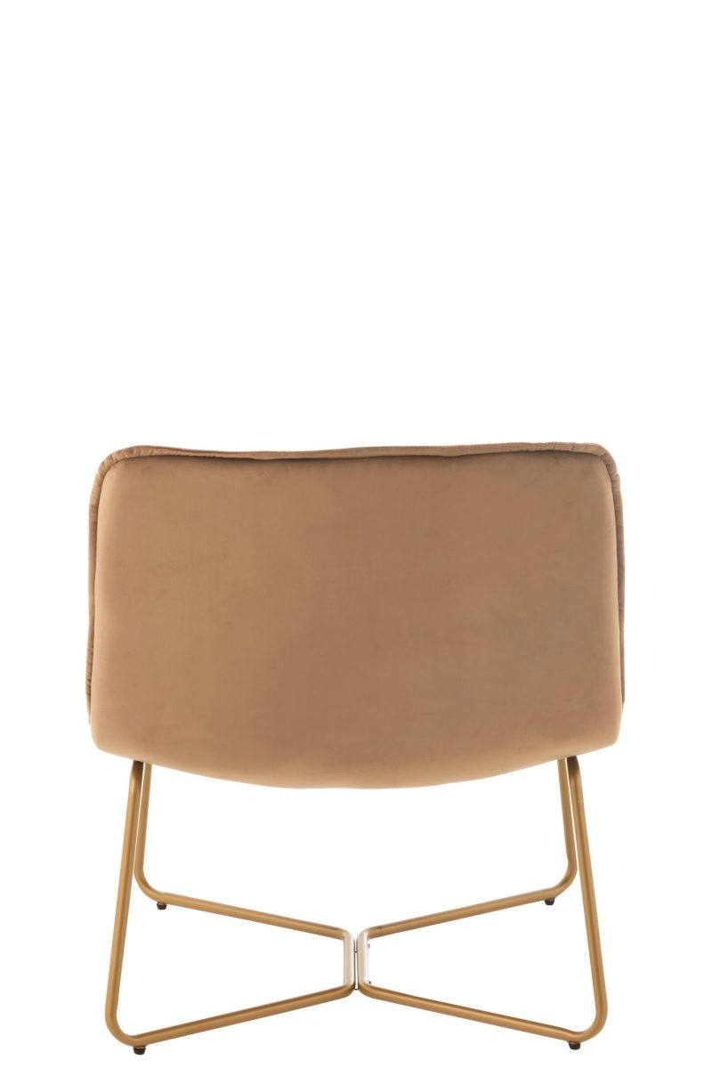 Chaise lounge lisa metal/textile marron - Image 5