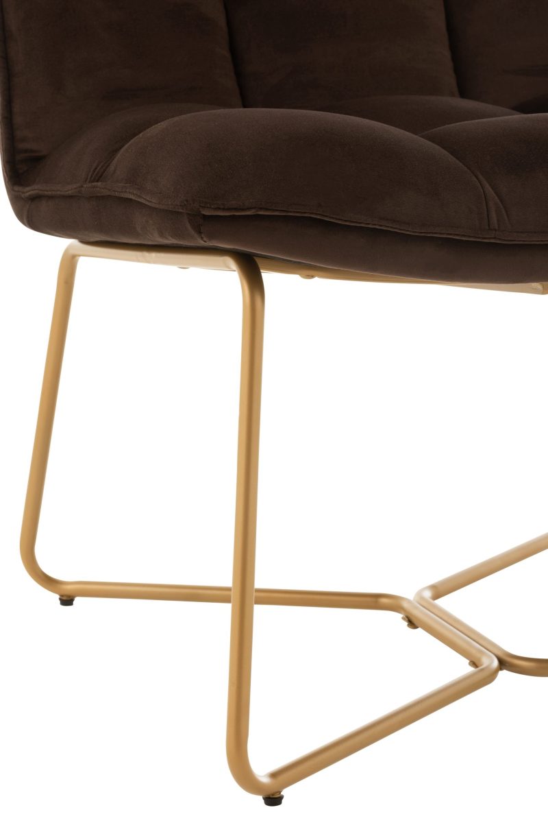 Chaise lounge lisa metal/textile marron fonce - Image 2